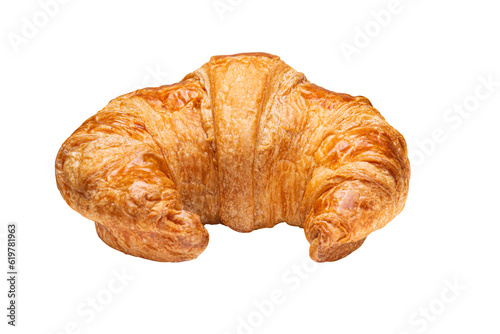 Isolated French Croissant - Flaky and Golden Treat for French Cuisine Lovers.