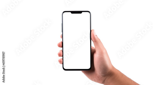 Smartphone, Handy, Cellphone Mockup, Isoliert, Transparent, Freigestellt, Vorlage, generative Ai	
 photo