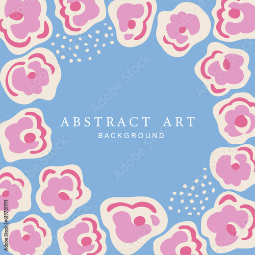 Trendy abstract square art templates.Vector fashion backgrounds.