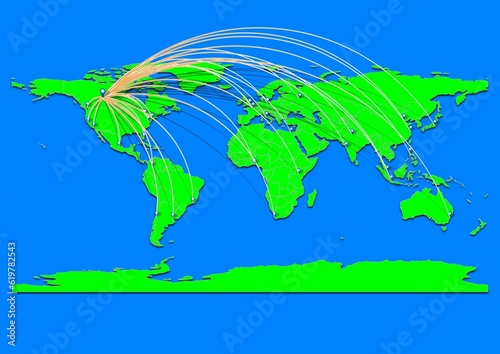 Vibrant Fort McMurray, Canada map - Export concept map for Fort McMurray, Canada on World map. Suitable for export concepts. File is suitable for digital editing and prints of all sizes. photo