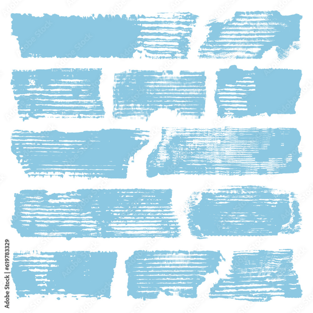 Dreizehn Blaue Stempel Wellpappe Set