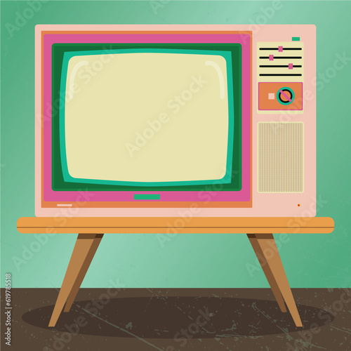 retro tv with screen