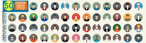 Career dress style, People with different job, icon, people, pilot, doctor ,engineer navy, pope, police, shaif, business, vector, set, symbol, icons, network, cartoon, group, men, work, community