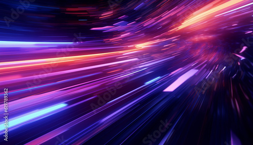 Abstract futuristic background. Neon, energy, gaming. Pink and blue © Єгор Городок