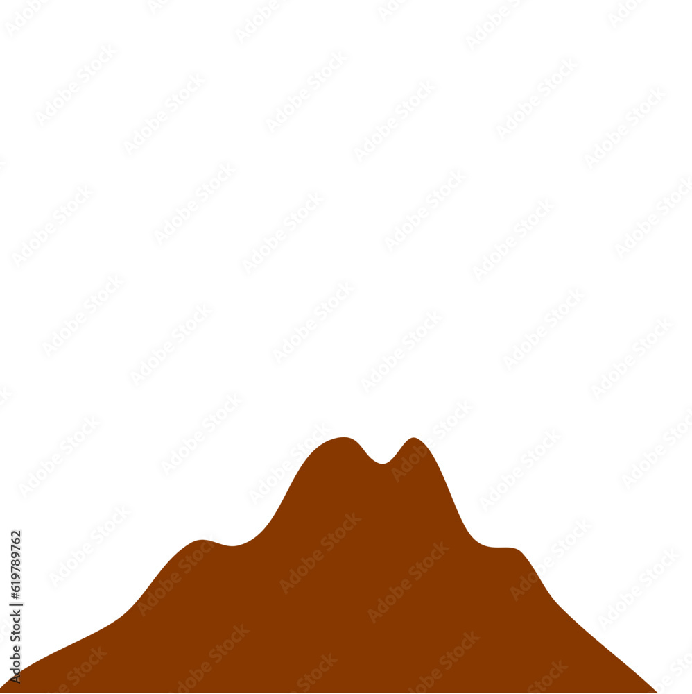 Brown Peak Mountain Illustration