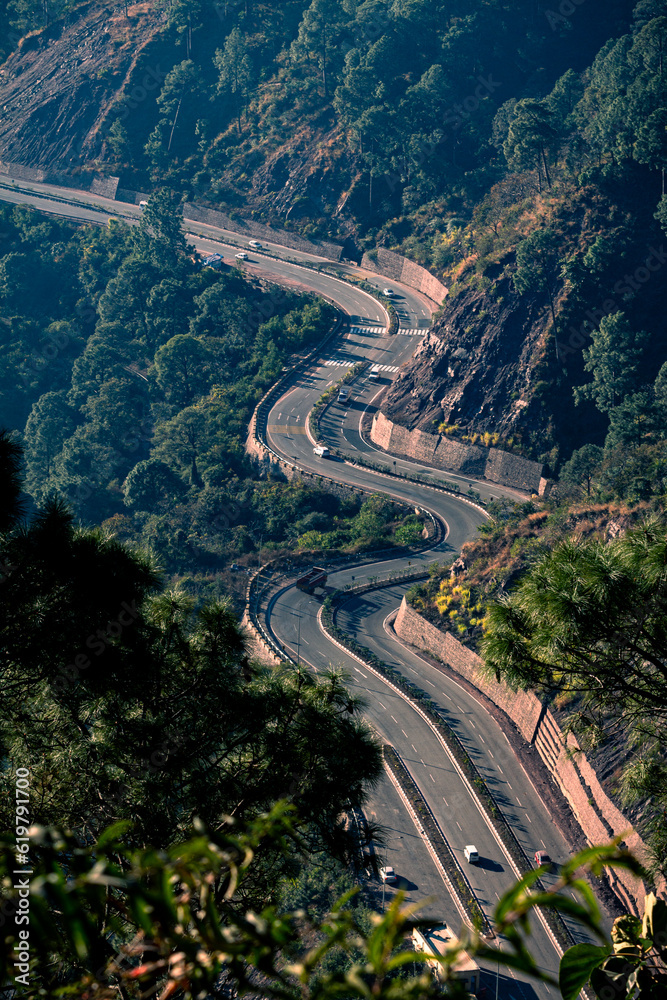 view of highway in the mountains