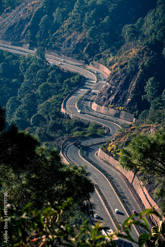 view of highway in the mountains
