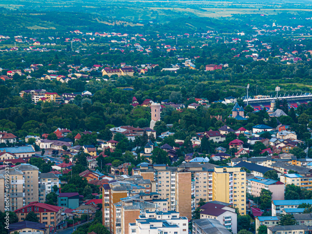 Obraz premium Aerial view of a city