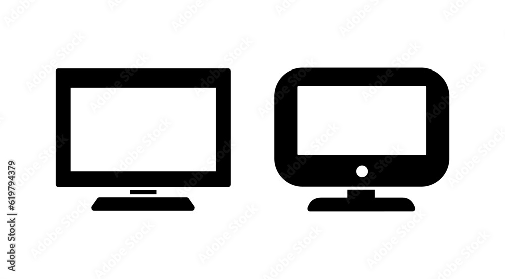 Computer icon vector. computer monitor icon. Computer icon vector. computer monitor icon.