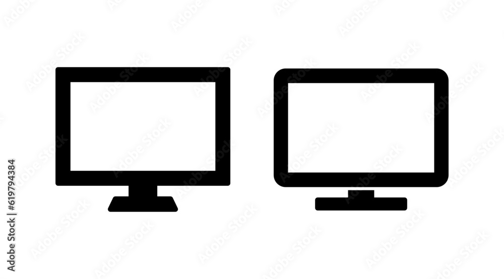 Computer icon vector. computer monitor icon. Computer icon vector. computer monitor icon.