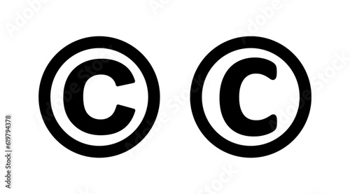Copyright icon vector. copyright symbol