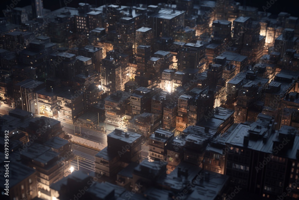 cities at night, Generative AI