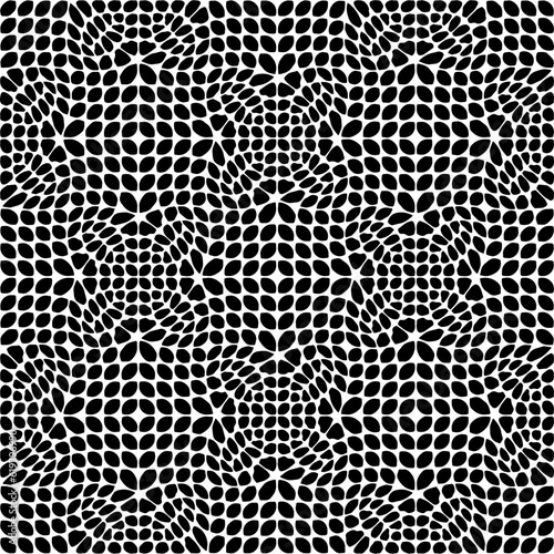 
 Minimal ornamental background with abstract shapes. Black and white texture. Simple abstract ornament background. 