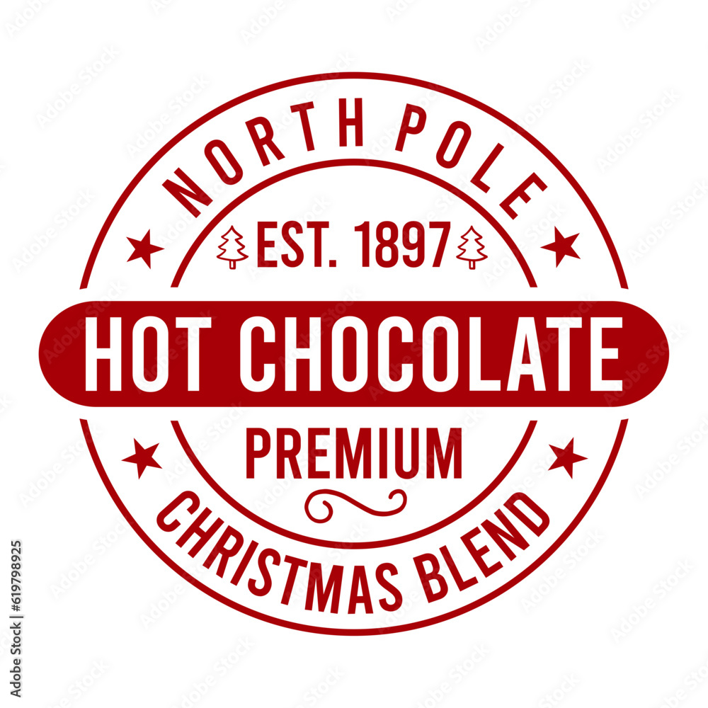 North Pole Est. 1897 Hot Chocolate Premium Christmas Baleno Svg