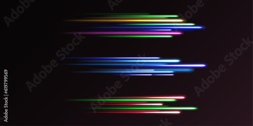 Light everyday glowing effect. semicircular wave, light trail curve swirl, optical. Light arc in neon colors, in the form of a turn and a zigzag. 