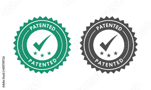Patented design logo template illustration