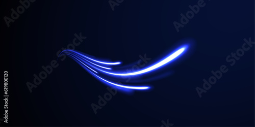Green, red, pink and blue light or fire of rocket, comet, magic weapon rays isolated on transparent background, Realistic 3d vector set. Abstract fire flare trace lens flares.	