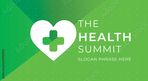 logo graphic design of annual event summit and title made for the healthcare medical theme - annual convention for doctors and nurses
