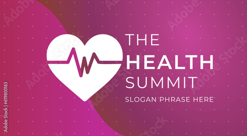 logo graphic design of annual event summit and title made for the healthcare medical theme - annual convention for doctors and nurses photo