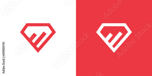 Business Arrow growth diamond Logo design vector template