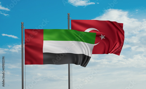 Turkey and United Arab Emirates, UAE flag