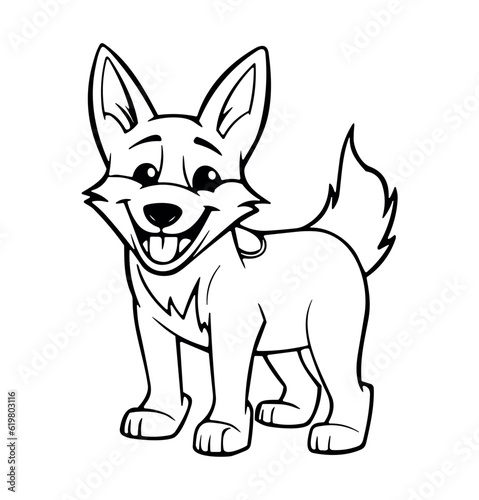 Dog coloring page - Dingo coloring book for kids