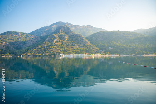 Oludeniz beach without people in the morning