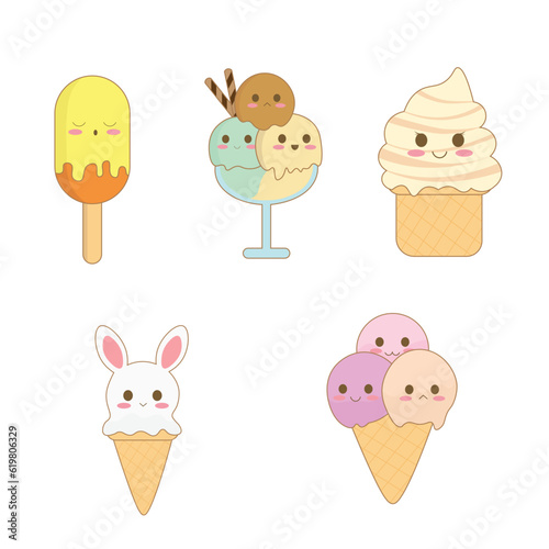 ice cream friends set (ID: 619806329)