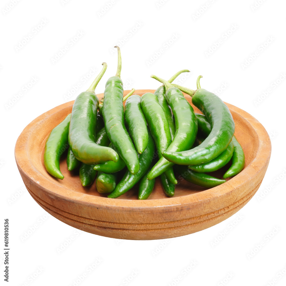 Green Chili Pepper Isolated, Transparent Background Green Chili Pepper Isolated, Transparent Background