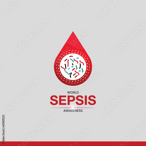 World Sepsis Day. Happy Sepsis day creative concept. Blood cancer creative concept.