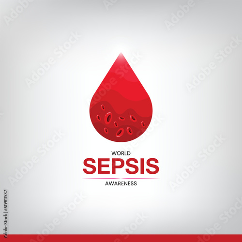 World Sepsis Day. Happy Sepsis day creative concept. Blood cancer creative concept.
