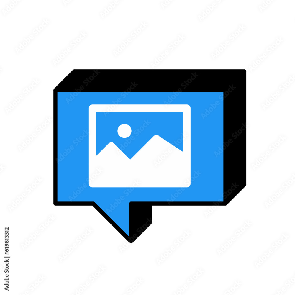 3d square bubble speech chat box icon 3d square bubble speech chat box icon