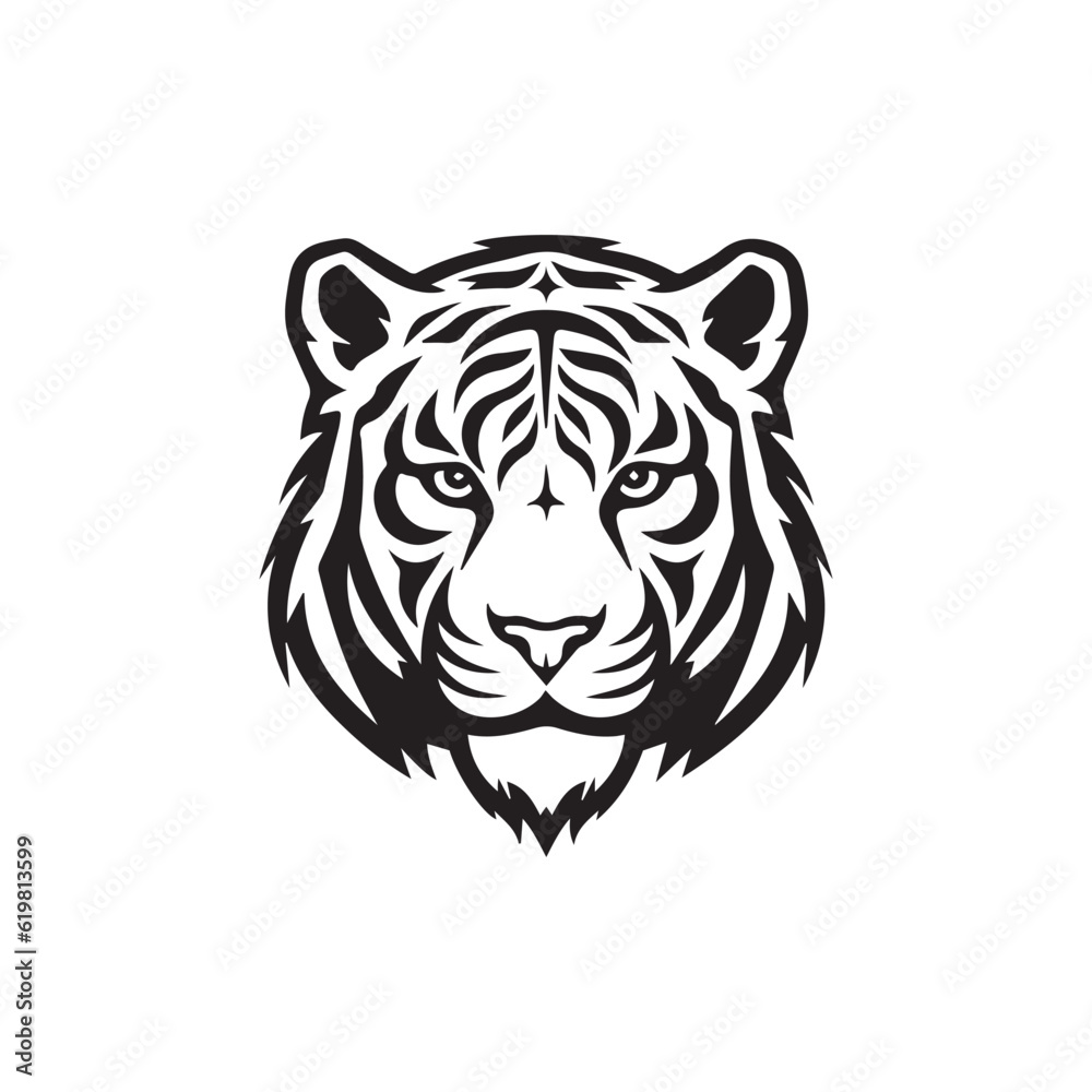 Tiger Head Vector Illustration