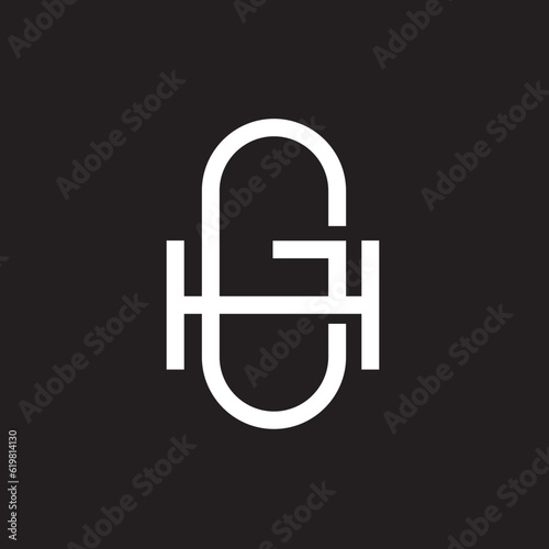Initial gh logo design gh logo design vector stock , logo letter gh combination , logo letter hg abstract 
