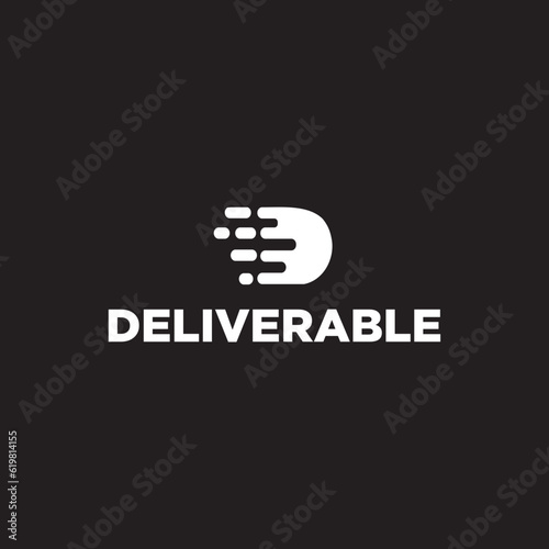 D letter logo design deliverables concept , logo leter d abstract , logo letter d diliver 