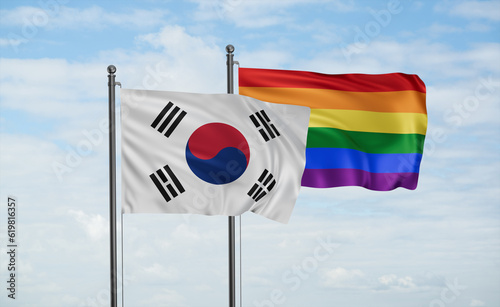 Gay Pride and South Korea flag