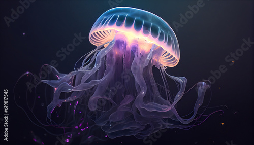 jelly fish in the aquarium © Creative artist1