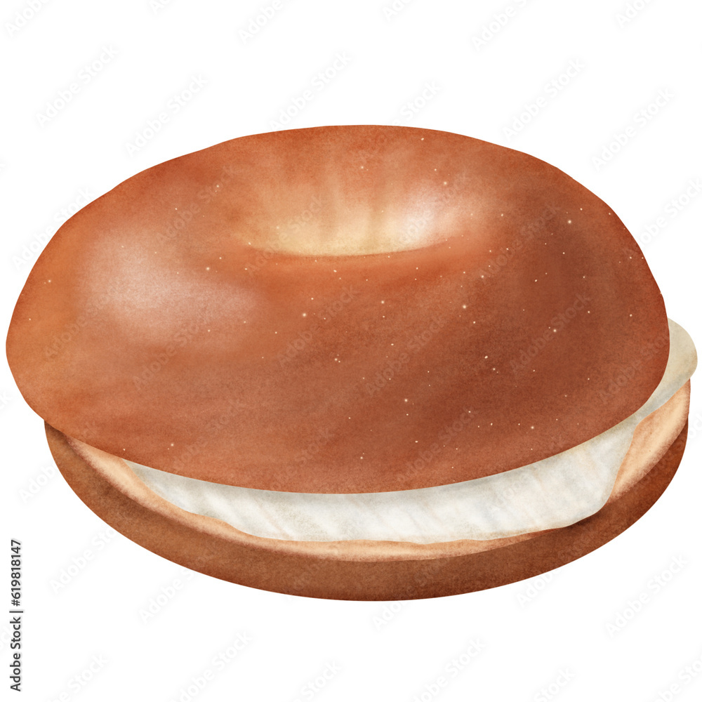 Obraz premium Bagel with cream