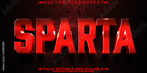 Sparta warrior text effect, editable gladiator and army text style
