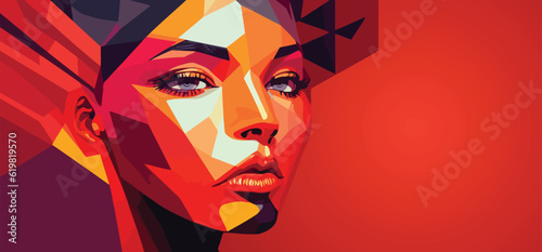 Colorful Female Aesthetic Background Abstract Illustration