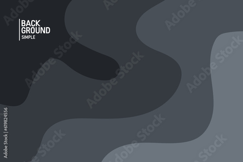 Abstract background in gray colors. Fluid banner template vector illustration.