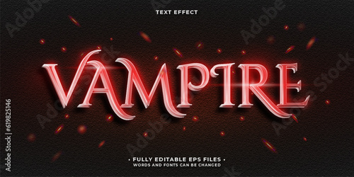 vampire text effect editable eps cc