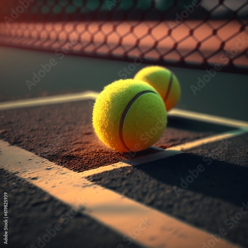 tennis ball on court © Leonardo