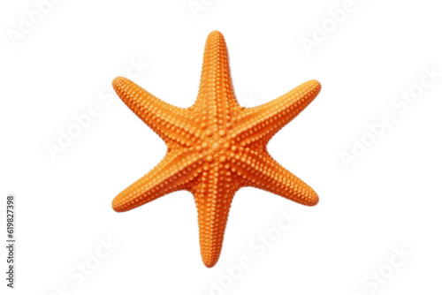 Starfish isolated on transparent background - Ocean marine animal. AI