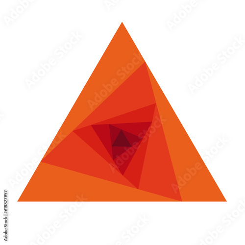 Orange triangles into each other