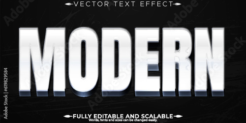 Modern text effect, editable perspective and elegant text style