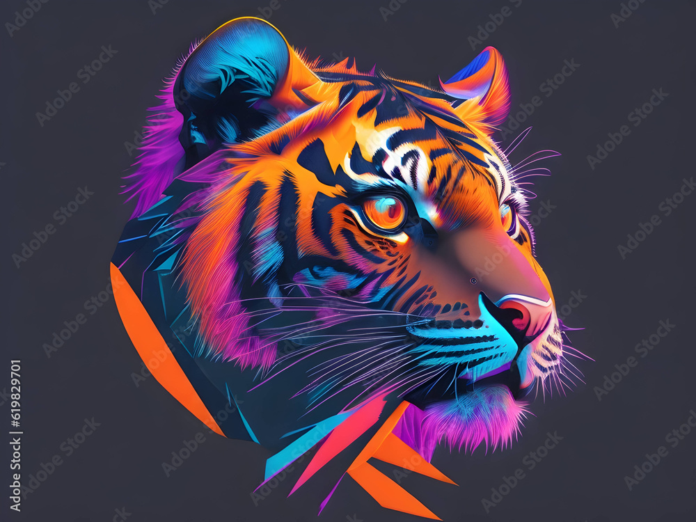 Discover stunning illustrations of colorful tigers on Adobe Stock. Bring your designs to life with vibrant visuals that showcase the majestic beauty of these magnificent creatures.