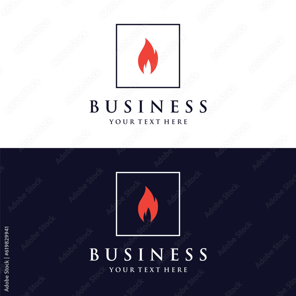 Fototapeta premium Simple candle flame logo template design with a creative and modern concept.