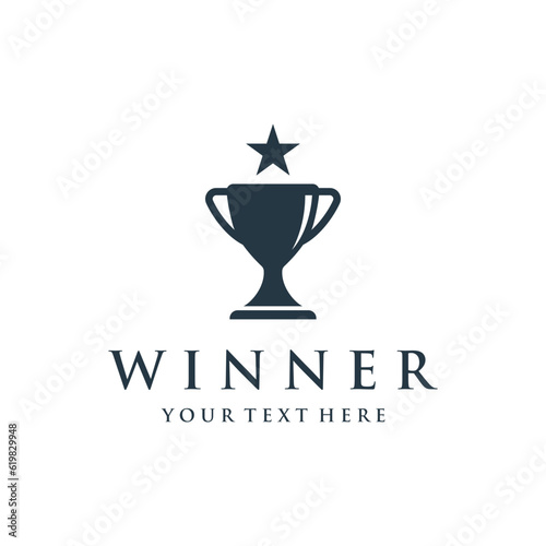 Creative and unique trophy Logo template design. Trophy logo for sport tournament championship