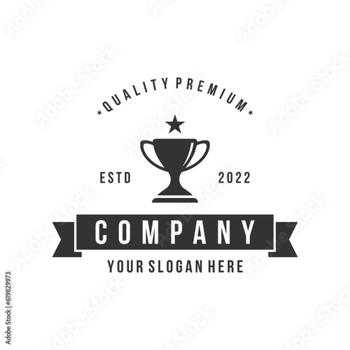 Creative and unique trophy Logo template design. Trophy logo for sport tournament championship